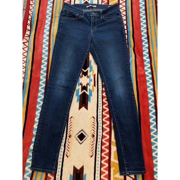 Levi’s Girls 711 Skinny Jeans Size 28 Blue Denim - Picture 2 of 4